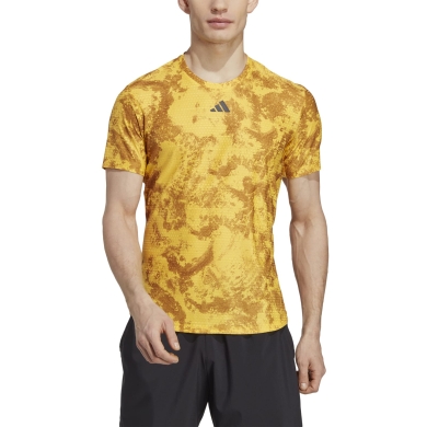 adidas Tennis T-shirt Paris Freelift (Recycled Polyester) HEAT.RDY yellow men's